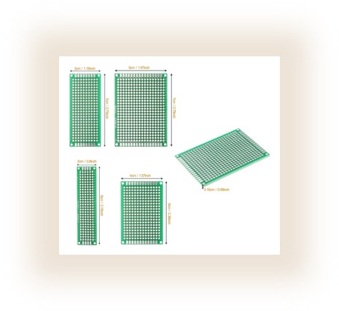 4 Placas De Circuitos Pcb Impresos Perforadas Universales