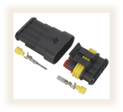 Super Seal Conector Eléctrico 4 Terminales Impermeable Kit 5