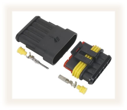 Super Seal Conector Eléctrico 5 Terminales Impermeable Kit 5