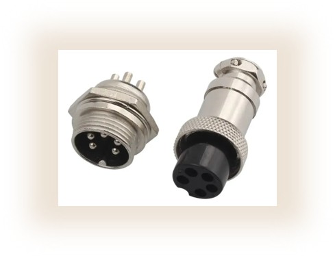 5pz Conector De Aviacion 5 Pines Gx16-5 Macho Y Hembra