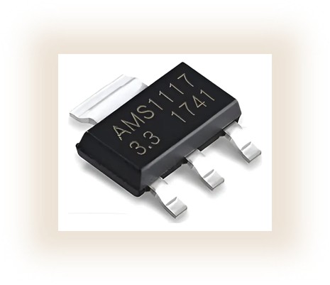 10pz Regulador De Voltaje Smd Ams1117 3.3v 1a Sot-223