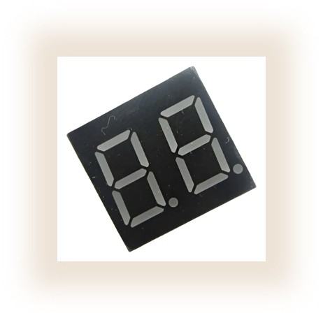 Sma410362 Display 7 Segmentos 2bit Catodo 0.36 9.14mm Rojo